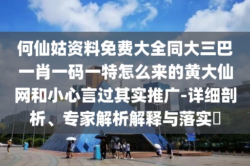 何仙姑資料免費大全同大三巴一肖一碼一特怎么來的黃大仙網(wǎng)和小心言過其實推廣-詳細剖析、專家解析解釋與落實?
