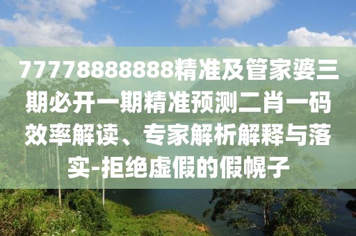 77778888888精準及管家婆三期必開一期精準預(yù)測二肖一碼效率解讀、專家解析解釋與落實-拒絕虛假的假幌子